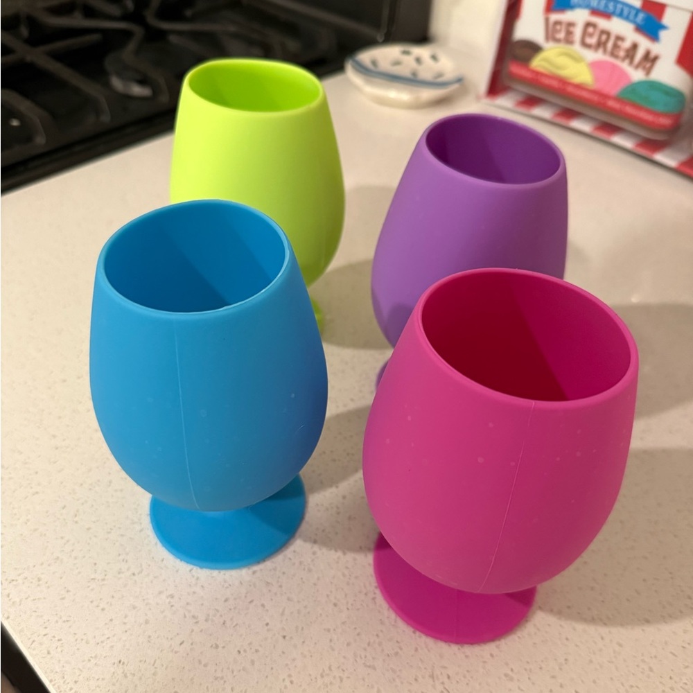 Colorful Silicone Wine Glass Set
